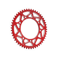 Rozeta VOCA CNC – 50 zubů, pro řetěz 420, červená (Derbi Senda SM / DRD)