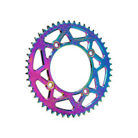 Rozeta VOCA CNC – 50 zubů, pro řetěz 420, titanová (Beta RR / RR SM 50 ccm)