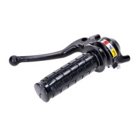 Osazení rukojeti plynu hliník 22mm černá 105mm pro Zündapp, Kreidler, Hercules, Puch, DKW, KTM moped, moped