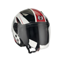 Helm Speeds City II , Graphic weiß rot XL