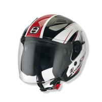 Helm Speeds City II , Graphic wei? rot XXL