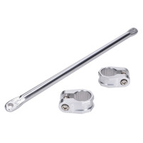 Objímka řídítek s výztuhou řídítek VOCA Racing CNC stříbrná