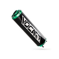 Zadní tlumič VOCA Alu černý - CNC koncovka zelená