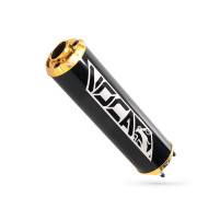 Zadní tlumič VOCA Alu černý - CNC koncovka zlatá