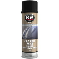 Černý akrylový matný lak K2 500ml Rally