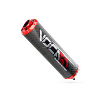 Zadní tlumič VOCA Carbon - CNC koncovka červená
