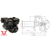 MOTOR ZONGSHEN GB420 420cc 13,0 kónický hřídel ELEKTRICKÝ STARTÉR
