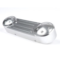 Kryt kyvné vidlice Moto Nostra CNC, stříbrný, rovná kyvná vidlice Vespa GT 125 (ZAPM31100), Vespa GT 200 (ZAPM31200), Vespa GT 60 (ZAPM45102)