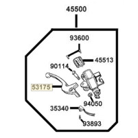 Brzdová páčka pravá přední pro Kymco Agility 50 Carry