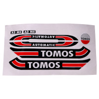 Sada samolepek černá/červená/bílá 080010 pro Tomos
