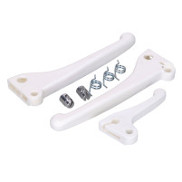 Sada páček bílá s pružinami a niplemi pro mopedy Piaggio Ciao, SI, Garelli