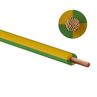 Kabel,vodič žluto - zelený, průřez 1mm2 délka 1 metr