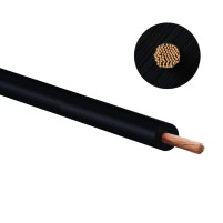 Kabel,vodič černý, průřez 1mm2 délka 1m