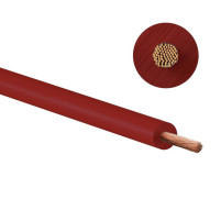Kabel,vodič červený, průřez 1mm2 délka 1m