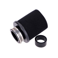 Vzduchový filtr, pěnový filtr, černý, 28/35 mm, 70x90 mm, rovný, univerzální