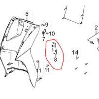Krytka VIN pro Kymco Agility, Super 8, DJ, Like 50/125 ccm 81132-LCB9-C10-N1R