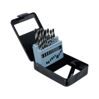 Sada spirálových vrtáků HSS 1-10 mm, 19dílná