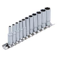 Sada dlouhých 11dílných metrických nástrčných klíčů 1/4 palce 4-13 mm