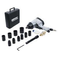 Pneumatický rázový utahovák se sadou nástrojů 12,5 mm (1/2") 312 Nm, 16dílná