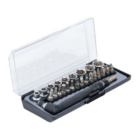 Sada úhlových bitů a nástrčných klíčů 26 dílů, 1/4″ (Antrieb 6,3 mm)