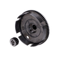 Spojkový koš Top Racing Version Racing s pastorkem 76 / 17 zubů s přímým ozubením pro Zündapp 50ccm 2T 4/5 rychlostí