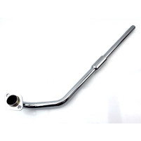 Přírubové svody 26mm, připojení válce 28mm, výfukové připojení levé chromované pro Hercules, Prima