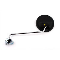 Zrcátko Bumm s objímkou ​​a chromovaným držákem na řídítka Black Chrome Holding Bar Zmenšovací sklo pro Zündapp, Kreidler, Hercules, DKW, Puch, KTM