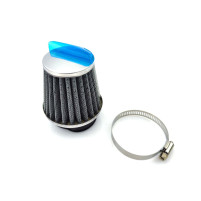 Vzduchový filtr 52mm stříbrný pro Zündapp, Kreidler, Hercules, Puch, Simson, moped, skútr, KKR