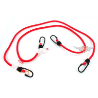 Gumový nosič zavazadel univerzální 2 kusy délka cca. 1000 mm červená pro Zündapp, Kreidler, Hercules, Puch, Simson, KTM, NSU, DKW, Miele, Gritzner, Gö