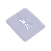 Držák SPZ kovový bílý 145x125mm pro moped, moped, mokick