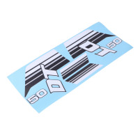 Sada samolepek na nádrž, černošedá, pro Yamaha DT 50 Mokick