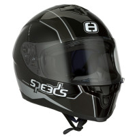 Přilba Speeds Race II Grafik černá/titan/stříbrná - vel. S