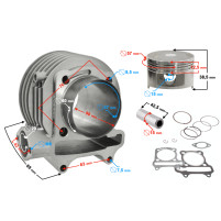 Válec 150ccm 57,4mm pro skútr Huragan
