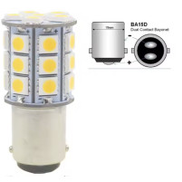 Žárovka bílá LED BA15D 18-SMD 12/24V