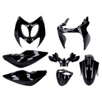 Sada plastů 7dílná černá lesklá pro Yamaha Aerox, MBK Nitro 1997-2012