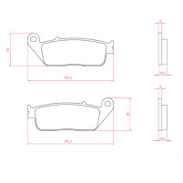 Organické brzdové destičky RMS –Honda, Yamaha R3 (přední)