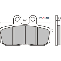 Brzdové destičky organické přední pro Aprilia Mana, Scarabeo, Sport City