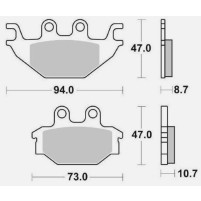 Brzdové destičky pro čtyřkolku Kymco Mongoose 250