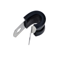 Kovová vodicí svorka kabelu,lanka s gumou, 8 mm