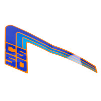 Samolepka na boční kryt Zündapp CS 50 typ 448 – modro/oranžová (levá)