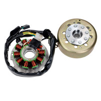 Alternátor / zapalování Fast Arrow (stator + rotor) pro Piaggio a Aprilia 125–150cc 2T