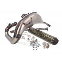 Výfuk Yasuni Cross MAX žlutý karbon pro Aprilia RX, SX, Derbi R, SM, Gilera RCR, SMT