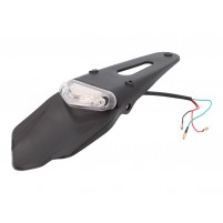 Držák poznávací značky s bílým LED světlem pro Supermotard, Enduro