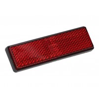 Odrazka červená obdélníková 94x28mm se šroubem M5