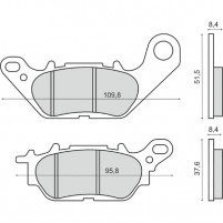 Brzdové destičky zadní Yamaha N-Max, X-max 125/150/300ccm 3C1F58051000 - 4S5W00450000