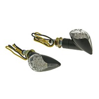 indicator light set M8 thread LED black Cone clear glass