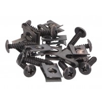 Plechové matky 11x16,5 mm 10 ks + 10 ks šroubků 4 mm
