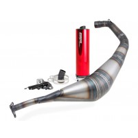 Tlumič výfuku VOCA Warrior 50 / 70cc červený pro Derbi EBE, EBS, D50B