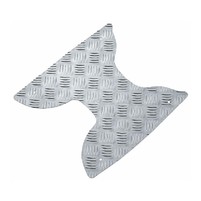 foot plate Opticparts DF checkered aluminium for Aprilia Scarabeo