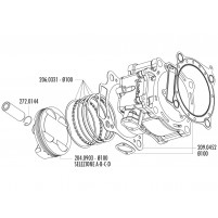 Píst Polini 490cc 100mm (A) pro Honda CRF 450 02-05
